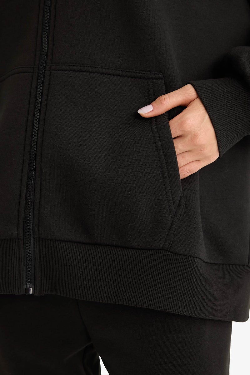 ديفاكتو هودي اوفر سايز بسوسته قماش تقيل - Image 4